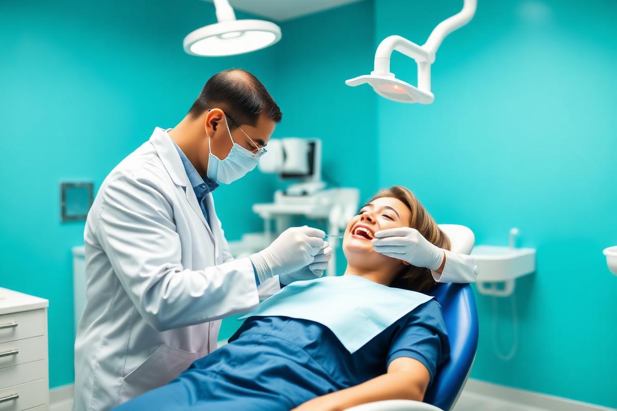 Kíméletes fogászati kezelés modern dental székben